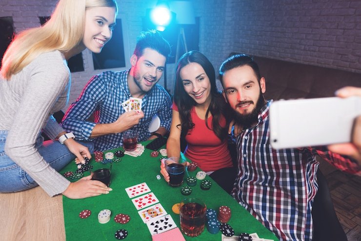 Live casino table with multi-camera setup
